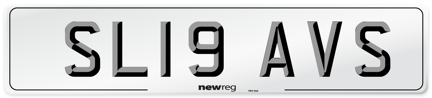 SL19 AVS Number Plate from New Reg